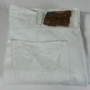Ralph Lauren Denim & Supply Men's 40x32 White Straight Distressed Jeans READ